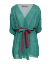 Pink Memories Woman Cardigan Deep Teal Size 4 Viscose, Polyamide, Metal In Green