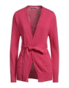 Pink Memories Woman Cardigan Fuchsia Size 6 Cotton
