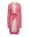 Pink Memories Woman Cardigan Garnet Size 6 Viscose, Polyamide, Metallic Fiber, Cotton In Red