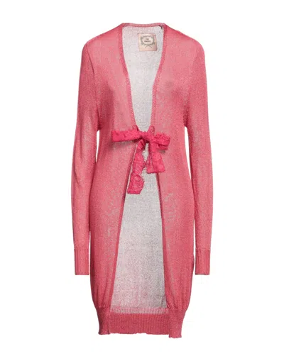 Pink Memories Woman Cardigan Garnet Size 6 Viscose, Polyamide, Metallic Fiber, Cotton In Red