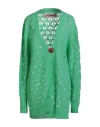 Pink Memories Woman Cardigan Green Size 10 Acrylic, Mohair Wool, Polyamide, Wool In Green