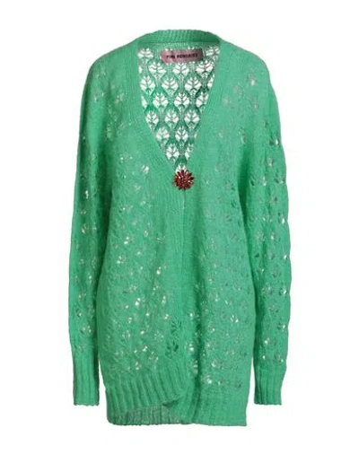 Pink Memories Woman Cardigan Green Size 10 Acrylic, Mohair Wool, Polyamide, Wool