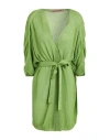 Pink Memories Woman Cardigan Green Size 6 Viscose, Polyamide, Metal