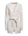 Pink Memories Cardigans In White