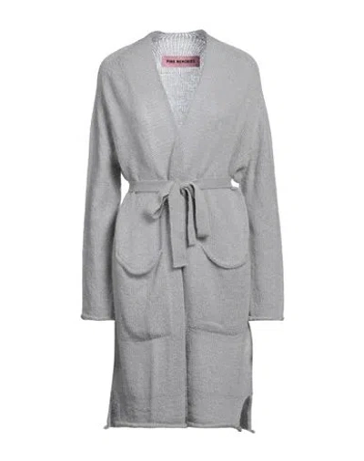 Pink Memories Woman Cardigan Light Grey Size 8 Acrylic, Mohair Wool, Polyamide, Wool
