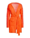 Pink Memories Woman Cardigan Orange Size 12 Polyamide, Mohair Wool, Wool, Cotton