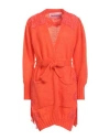 Pink Memories Woman Cardigan Orange Size 8 Polyamide, Mohair Wool, Wool, Cotton In Orange