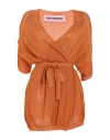 Pink Memories Woman Cardigan Orange Size 8 Viscose, Polyamide, Metal In Brown