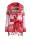 Pink Memories Cardigans In Red