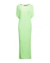 Pink Memories Long Dresses In Green
