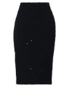 Pink Memories Woman Midi Skirt Navy Size 6 Polyester, Elastane In Navy Blue
