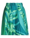 Pink Memories Woman Mini Skirt Green Size 6 Polyester