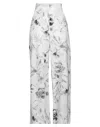 Pink Memories Pants In White