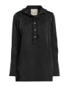 Pink Memories Woman Shirt Black Size 6 Acetate, Silk