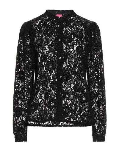Pink Memories Woman Shirt Black Size 8 Polyester
