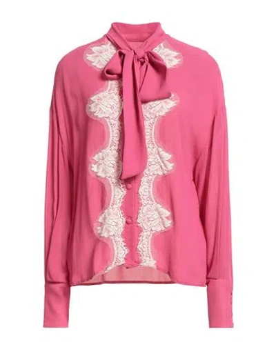 Pink Memories Woman Shirt Fuchsia Size 6 Viscose