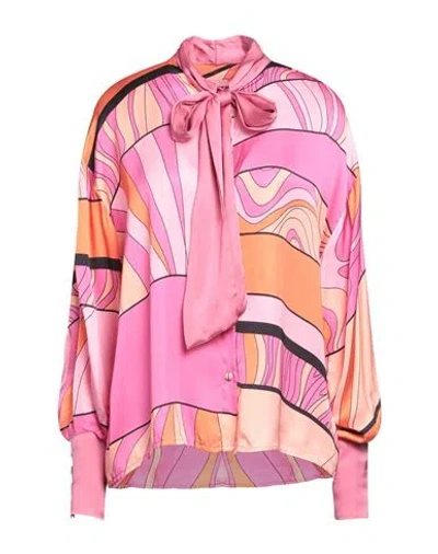 Pink Memories Woman Shirt Pink Size 10 Viscose