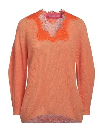 Pink Memories Woman Sweater Apricot Size 6 Alpaca Wool, Polyamide, Wool, Cotton In Orange