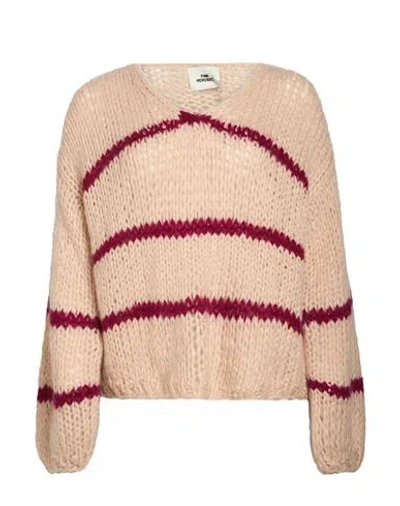 Pink Memories Woman Sweater Beige Size 6 Mohair Wool, Polyamide, Wool In Neutral