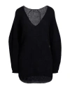 Pink Memories Woman Sweater Black Size 10 Polyamide, Mohair Wool, Wool In Black