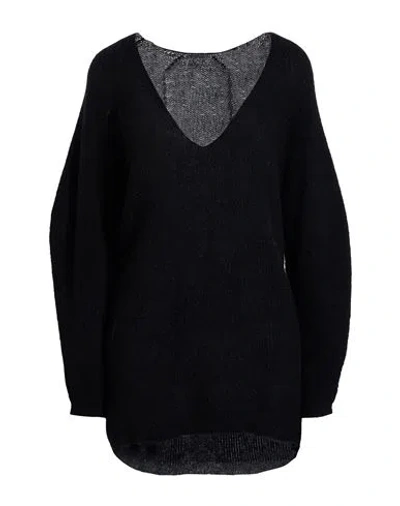 Pink Memories Woman Sweater Black Size 10 Polyamide, Mohair Wool, Wool