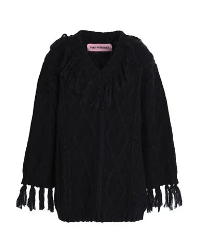 Pink Memories Woman Sweater Black Size 2 Acrylic, Mohair Wool, Polyamide, Wool