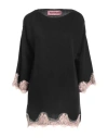 Pink Memories Woman Sweater Black Size 4 Cotton, Acrylic, Polyamide