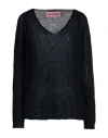 Pink Memories Woman Sweater Black Size 8 Acrylic, Mohair Wool, Polyamide, Wool In Black