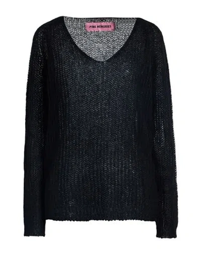 Pink Memories Woman Sweater Black Size 8 Acrylic, Mohair Wool, Polyamide, Wool