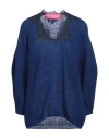 Pink Memories Woman Sweater Blue Size 4 Alpaca Wool, Polyamide, Wool, Cotton