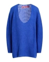 Pink Memories Woman Sweater Bright Blue Size 2 Polyamide, Mohair Wool, Wool In Burgundy