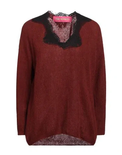 Pink Memories Woman Sweater Brown Size 2 Alpaca Wool, Polyamide, Wool, Cotton