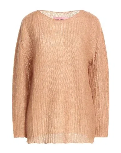 Pink Memories Woman Sweater Camel Size 6 Acrylic, Merino Wool, Polyamide, Wool In Brown