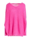 Pink Memories Woman Sweater Fuchsia Size 8 Polyamide, Mohair Wool, Wool In Pink