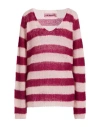 Pink Memories Woman Sweater Garnet Size 8 Acrylic, Mohair Wool, Polyamide, Wool In Pink