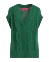 Pink Memories Woman Sweater Green Size 6 Acrylic, Alpaca Wool, Merino Wool, Wool