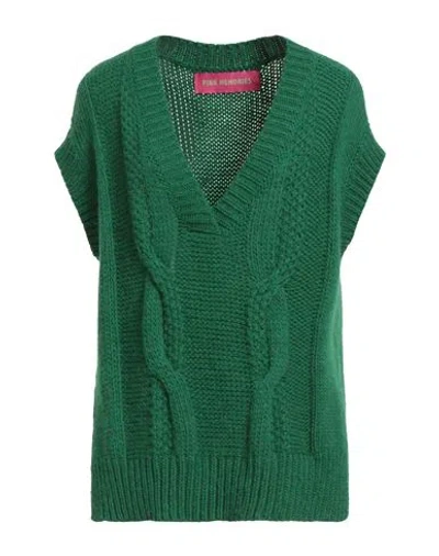 Pink Memories Woman Sweater Green Size 6 Acrylic, Alpaca Wool, Merino Wool, Wool