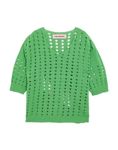 Pink Memories Woman Sweater Green Size 6 Cotton, Acrylic