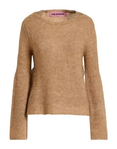 Pink Memories Woman Sweater Light Brown Size 10 Polyamide, Mohair Wool, Wool