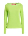 Pink Memories Woman Sweater Light Green Size 8 Viscose, Linen, Polyamide In Green