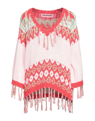 Pink Memories Woman Sweater Light Pink Size 8 Cotton