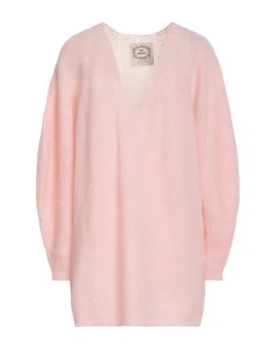 Pink Memories Woman Sweater Light Pink Size 2 Polyamide, Mohair Wool, Wool