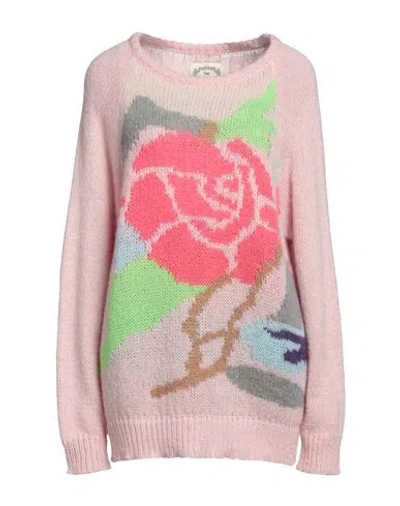 Pink Memories Woman Sweater Light Pink Size 6 Acrylic, Mohair Wool, Polyamide, Wool