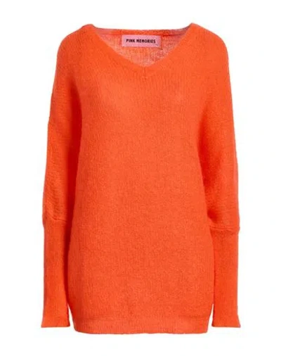 Pink Memories Woman Sweater Orange Size 6 Polyamide, Mohair Wool, Wool