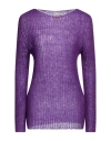 Pink Memories Woman Sweater Purple Size 6 Acrylic, Mohair Wool, Polyamide, Wool