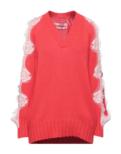 Pink Memories Sweaters In Red