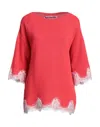 Pink Memories Sweaters In Red