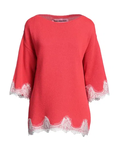 Pink Memories Sweaters In Red
