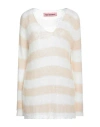 Pink Memories Woman Sweater White Size 8 Acrylic, Mohair Wool, Polyamide, Wool In White