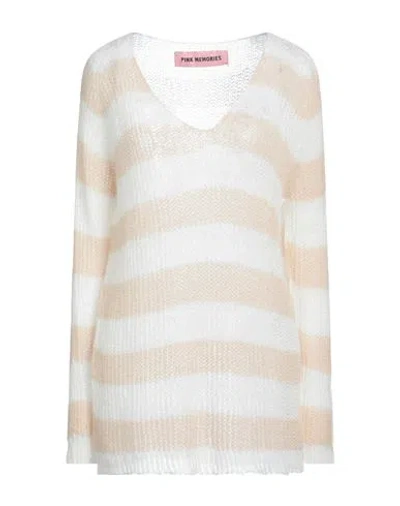 Pink Memories Woman Sweater White Size 8 Acrylic, Mohair Wool, Polyamide, Wool